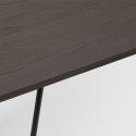 set cucina ristorante tavolo legno 120x60cm 4 sedie stile industriale wismar 