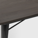 set design industriale tavolo 120x60cm 4 sedie stile Lix cucina bar caster 