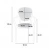 Set tavolo rotondo beige 80cm 2 sedie design moderno esterno Valet 