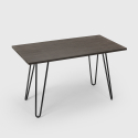 set tavolo 120x60cm 4 sedie legno industriale sala pranzo wismar wood 