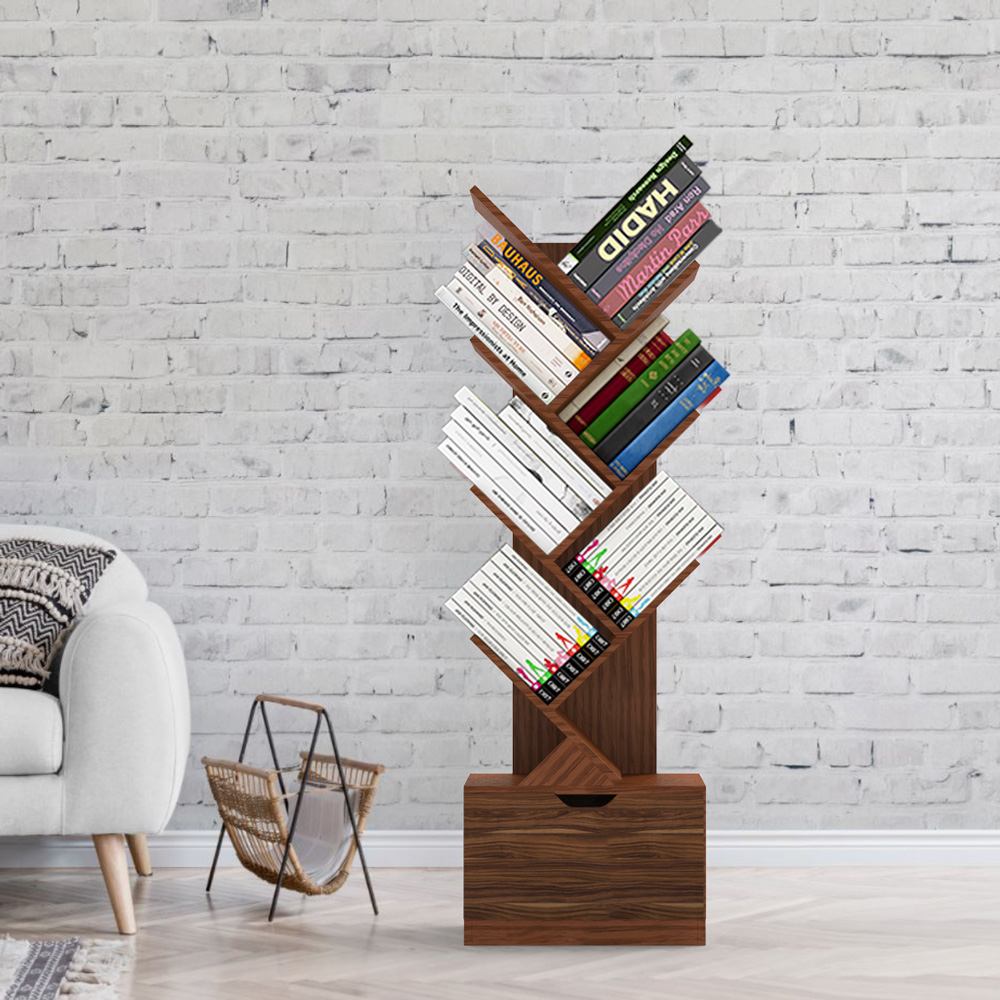 Bekas libreria angolare moderna bianca alta 142cm 5 ripiani soggiorno