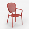 Set 2 sedie tavolo quadrato 70x70cm beige interno esterno design Lavett 