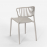 Set tavolo rotondo 80cm beige 2 sedie design moderno Gianum 