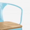 set tavolo 120x60cm 4 sedie legno industriale wismar top light 