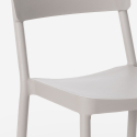 Set tavolo rotondo nero 80cm 2 sedie design moderno Aminos Dark 