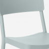 Set tavolo quadrato 70x70cm nero 2 sedie esterno design Regas Dark 