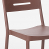 Set tavolo quadrato beige polipropilene 70x70cm 2 sedie design Larum 