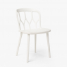 Set 2 sedie design polipropilene tavolo quadrato 70x70cm beige Saiku Scelta