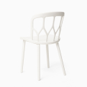 Set 2 sedie design polipropilene tavolo quadrato 70x70cm beige Saiku Modello