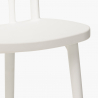 Set 2 sedie design polipropilene tavolo quadrato 70x70cm beige Saiku Misure