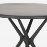 Set tavolo rotondo nero 80cm 2 sedie polipropilene Kento Dark 