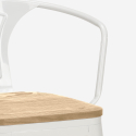 set tavolino metallo bianco 60x60cm 4 sgabelli bucket white top light 