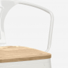 set tavolino metallo bianco 60x60cm 4 sgabelli bucket white top light 