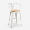 set tavolino metallo bianco 60x60cm 4 sgabelli bucket white top light Acquisto