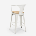 set tavolino metallo bianco 60x60cm 4 sgabelli bucket white top light 