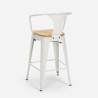 set tavolino metallo bianco 60x60cm 4 sgabelli bucket white top light 