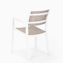 Set tavolo rotondo 80cm beige 2 sedie polipropilene design Fisher Stock