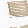 Set 2 sedie tavolo beige quadrato 70x70cm polipropilene esterno Clue Stock