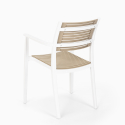 Set 2 sedie tavolo beige quadrato 70x70cm polipropilene esterno Clue Catalogo