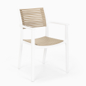 Set 2 sedie tavolo beige quadrato 70x70cm polipropilene esterno Clue Sconti