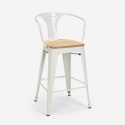 set bar cucina tavolino alto 60x60cm 4 sgabelli mason top light 