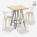 set bar cucina tavolino alto 60x60cm 4 sgabelli mason top light Offerta
