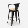 set bar cucina 4 sgabelli tavolino alto 60x60cm mason noix top light 