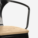 set bar cucina 4 sgabelli tavolino alto 60x60cm mason noix top light 
