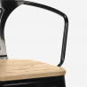 set bar cucina 4 sgabelli tavolino alto 60x60cm mason noix top light 