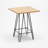 set bar cucina 4 sgabelli Lix legno tavolino alto industriale 60x60cm oudin Catalogo