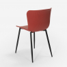 Set tavolo quadrato 80x80cm 4 sedie legno metallo stile industriale Claw 