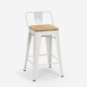 set tavolino industriale metallo 60x60cm 4 sgabelli legno bucket steel Caratteristiche