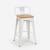 set tavolino industriale metallo 60x60cm 4 sgabelli legno bucket steel Caratteristiche
