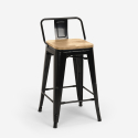 set tavolino metallo nero 60x60cm 4 sgabelli bar cucina bucket steel black Acquisto