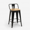 set tavolino metallo nero 60x60cm 4 sgabelli bar cucina bucket steel black Acquisto