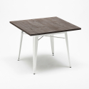 set 4 sedie tavolo quadrato Lix 80x80cm legno metallo anvil light Acquisto