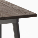 set industriale 4 sgabelli Lix tavolino bar 60x60cm legno metallo rough Prezzo