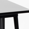 set 4 sgabelli vintage Lix tavolino alto nero industriale 60x60cm rush black Costo