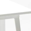 set tavolino alto bar 60x60cm bianco 4 sgabelli vintage Lix rush white Costo