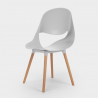 Set 4 sedie tavolo quadrato bianco 80x80cm design scandinavo Dax Light Costo