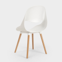 Set tavolo bianco rotondo 100cm design scandinavo 4 sedie Midlan Light Modello