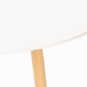 Set tavolo bianco rotondo 100cm design scandinavo 4 sedie Midlan Light 