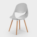 Set 4 sedie design scandinavo tavolo rettangolare 80x120cm Flocs Dark Costo