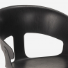 Set 4 sedie design moderno tavolo 80x80cm industriale ristorante cucina Maeve Dark 