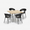 Set tavolo cucina 80x80cm industriale 4 sedie design moderno Maeve Light Prezzo
