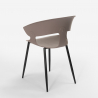 Set tavolo cucina 80x80cm industriale 4 sedie design moderno Maeve Light 