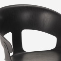 Set tavolo cucina 80x80cm industriale 4 sedie design moderno Maeve Light 