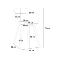 Set 4 sedie polipropilene metallo tavolo 80x80cm quadrato Krust Light 