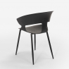 Set 4 sedie design moderno tavolo da pranzo 120x60cm industriale Sixty 