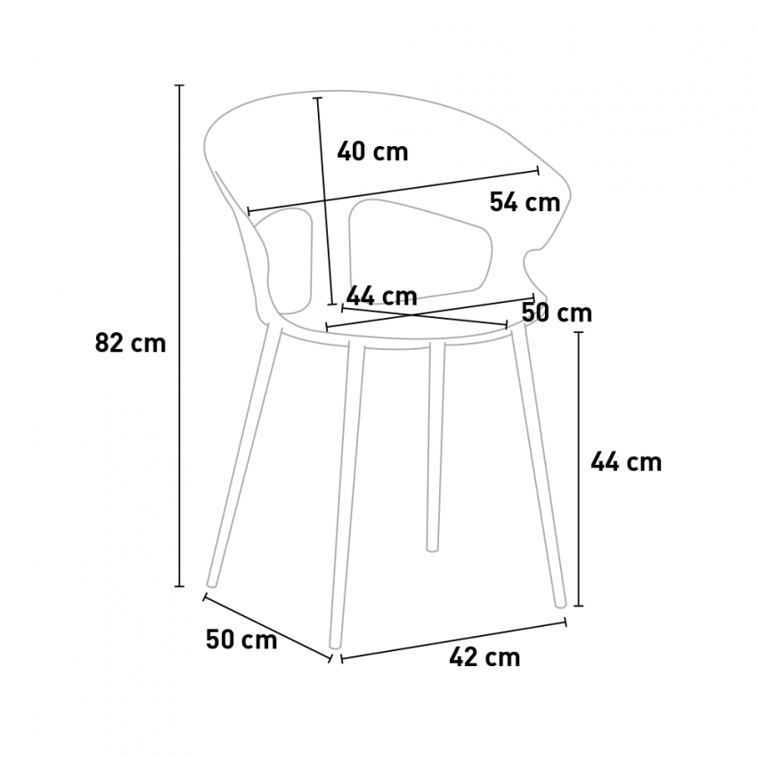 Set 4 sedie design moderno tavolo da pranzo 120x60cm industriale Sixty